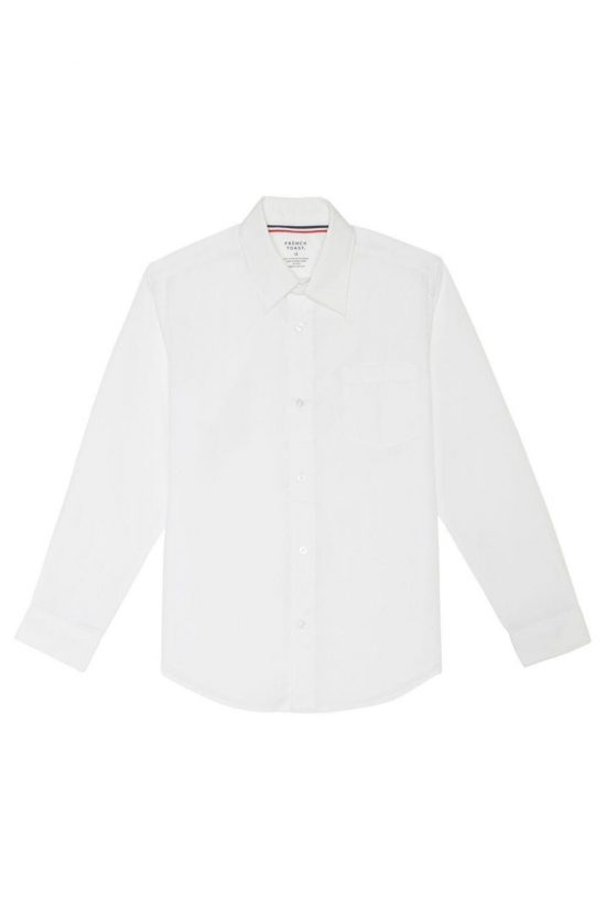 Boys Long Sleeve School Shirt – French Toast – White