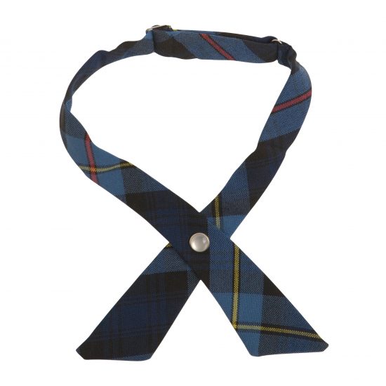 French Toast Adjustable Plaid Cross Tie Blue Gold