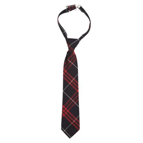 French Toast Adjustable Plaid Tie Red