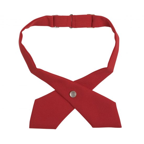 French Toast Adjustable Solid Color Cross Tie Red