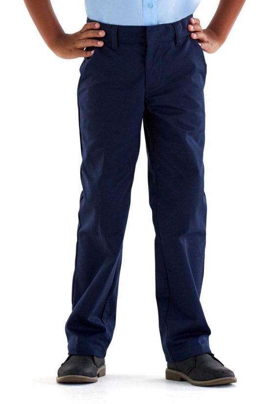 French Toast Boys Relax Fit Double Knee Trouser with model